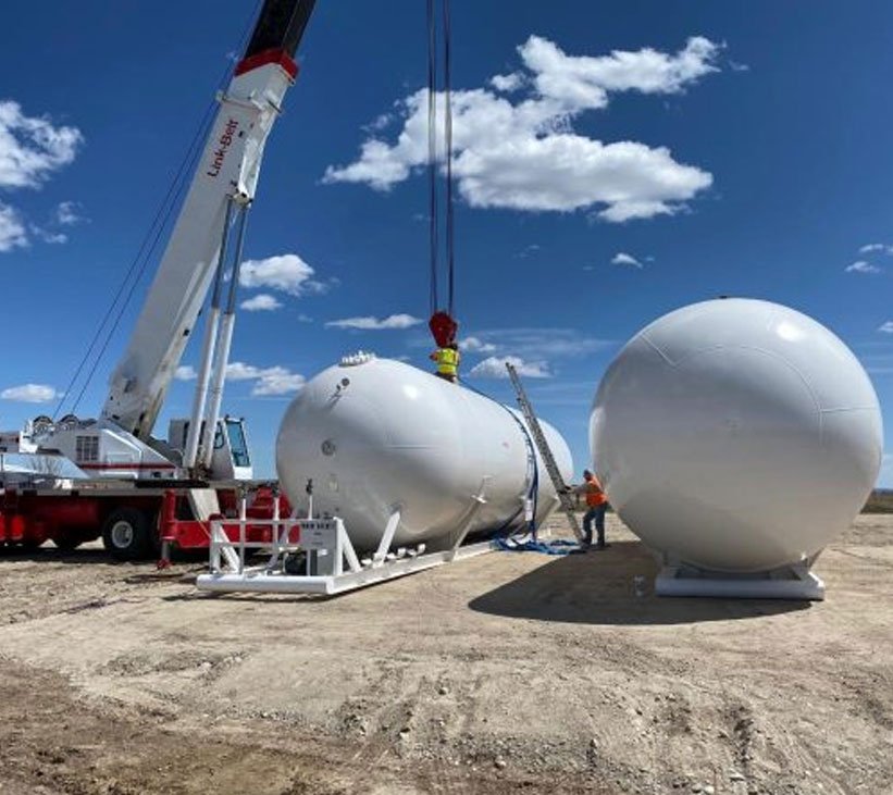 30000 gallon skid propane storage tank